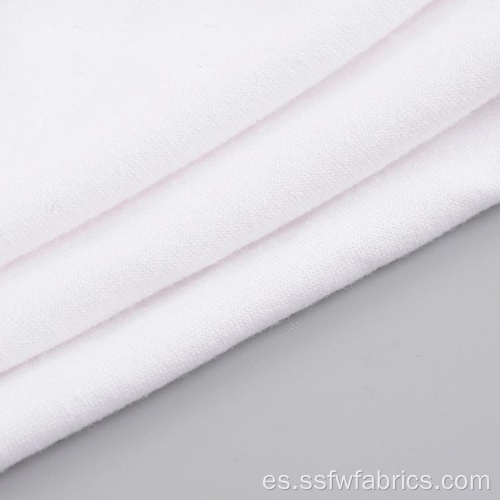 Diseño elegante Tejido de punto teñido liso blanco